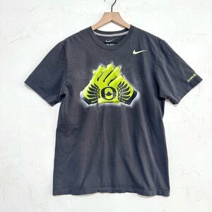 3/$20 Nike Oregon Ducks Graphic Tee Neon Logo Faded Black Unisex T Shirt Size L